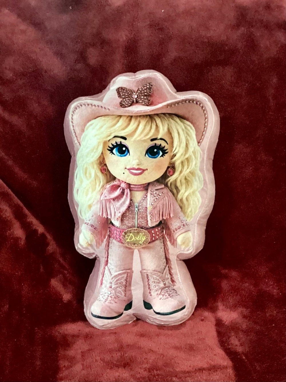 Dolly Parton 80th Anniversary Glam Cowgirl Plush Pillow